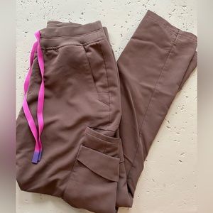 Figs Double Utility Skinny Scrub Pants Smokey Taupe Soeng XS